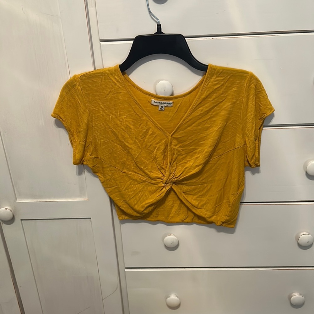 Yellow Cropped Top